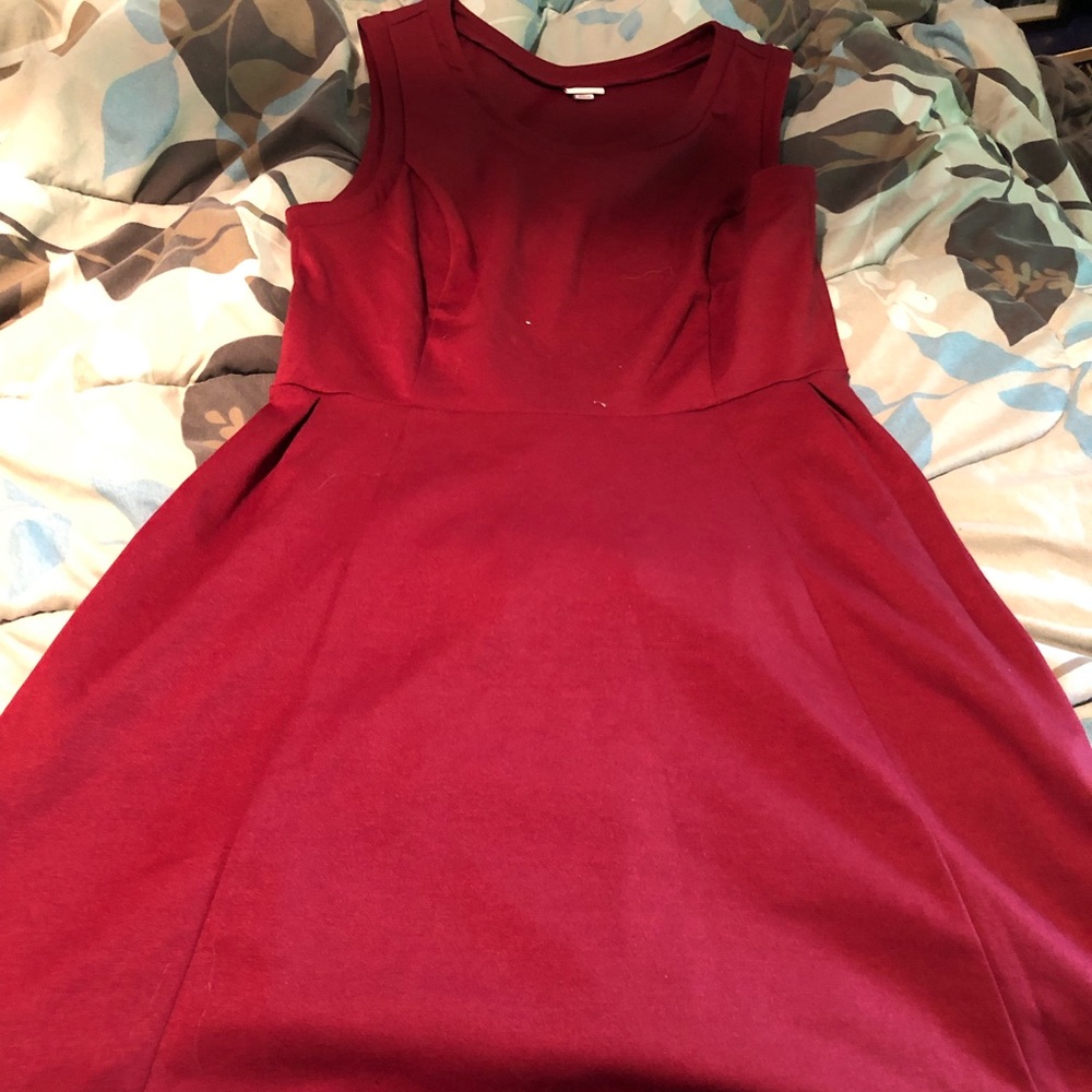 Red a-line dress